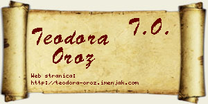 Teodora Oroz vizit kartica